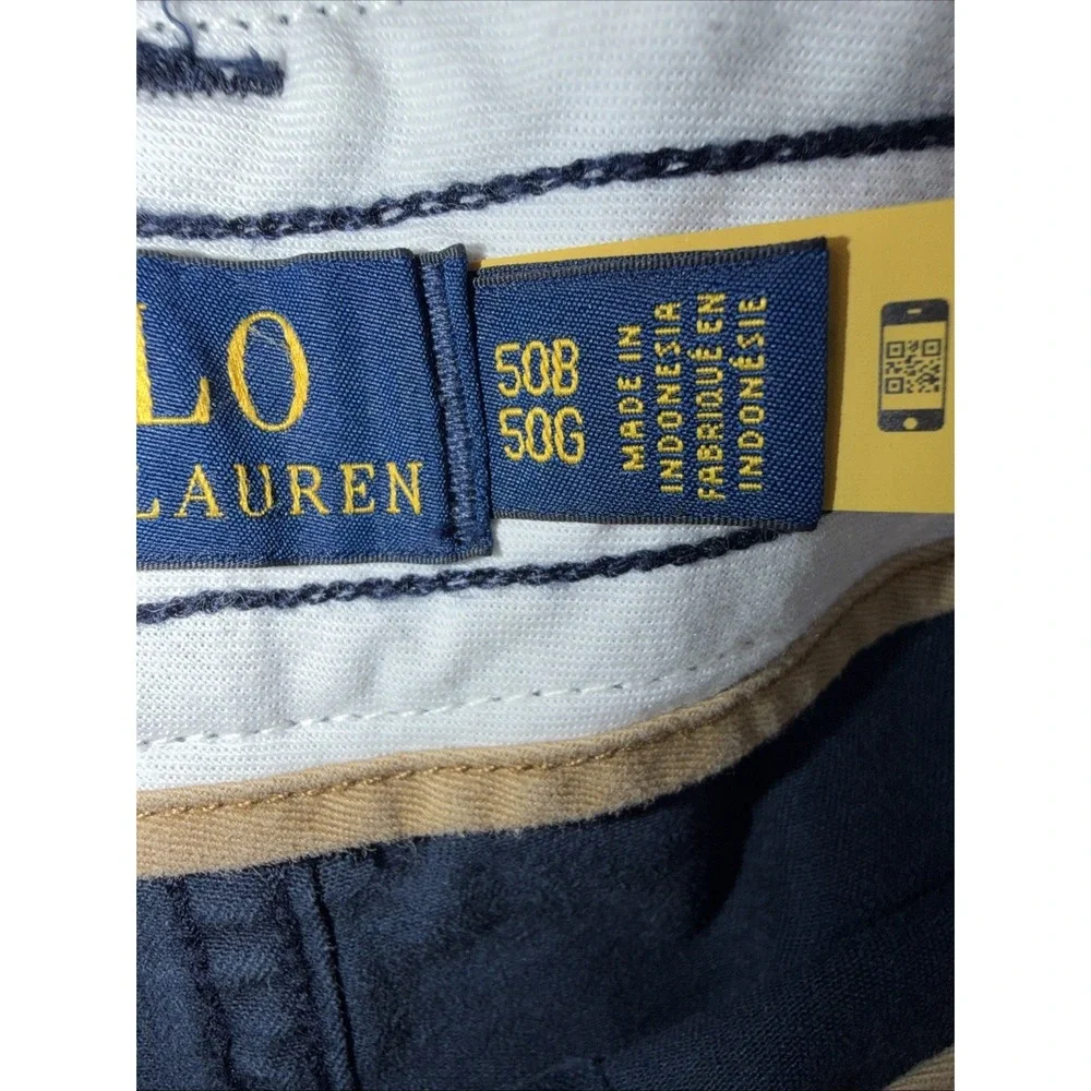 Polo Ralph Lauren Shorts Mens 50 x 10 Navy Polo Chino Cargo Pocket Casual Twill‎